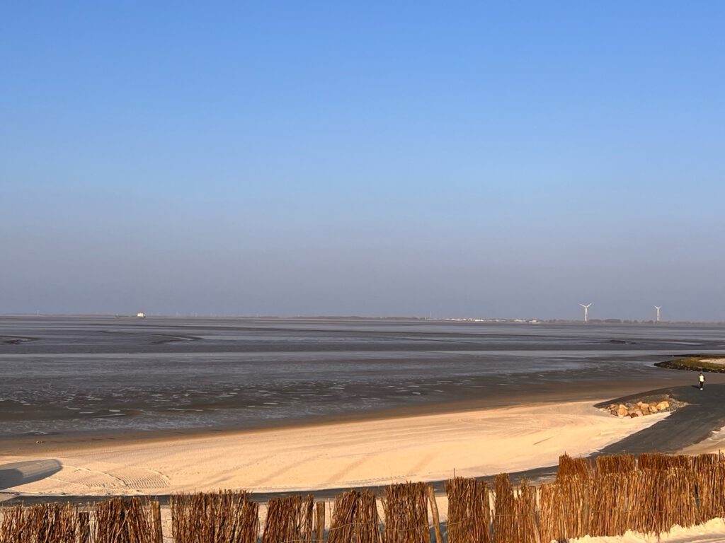 Uitzicht over de haven van Delfzijl, plek van oorsprong en verbinding